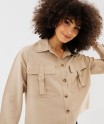 Chemise manches longues coupe courte et ample femme[MISSING]